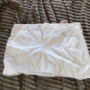 White jean skirt